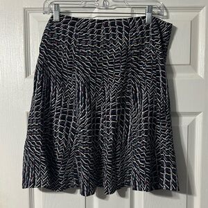 White House Black Market Abstract Print Casual Skirt